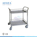 AG-SS022 Hospital stainless steel mayo instrument table with 4 silent wheels